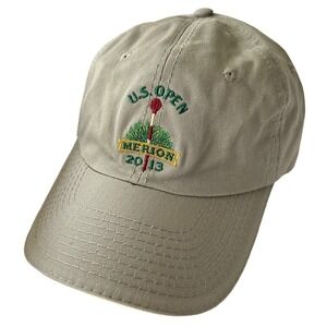 US Open Merion Golf Club‎ 2013 Adult Hat Beige Adjustable USGA Member Cotton Cap